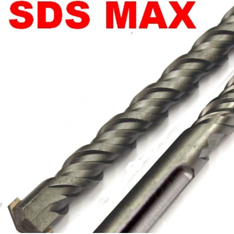 TrAdE Shop Traesio - Punta Gigante A Doppia Elica Con Attacco Sds Max Per Martello Demolitore - 600 X 25 mm (1/2)