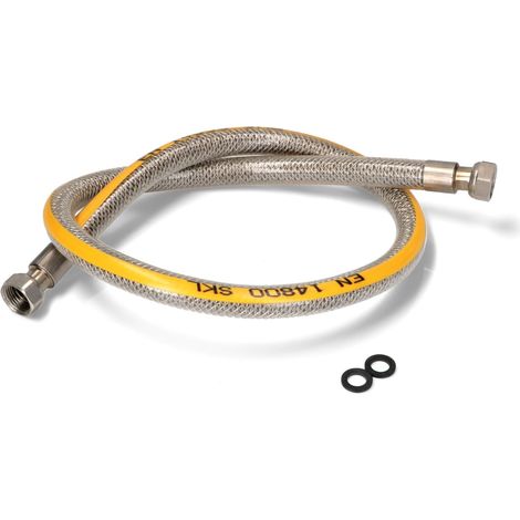 SKL tubo flessibile cucina gas femmina femmina 1/2" 1000mm EN14800 CE certificat (1/2)