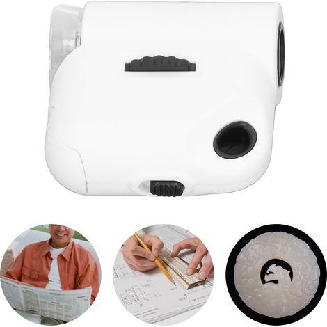 Mini loupe à fort grossissement avec lumière LED, loupe haute définition, loupe haute définition imprimée en 3D (1/5)