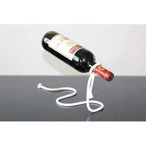 Porte-bouteilles magique suspendu par corde, porte-bouteilles flottant, cadeau original pour la décoration de la cuisine et de la maison (corde de suspension) (1/5)
