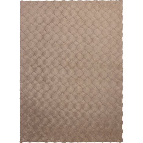 Tapis taupe shaggy luxe doux et résistant - 150 x 80 cm (1/5)