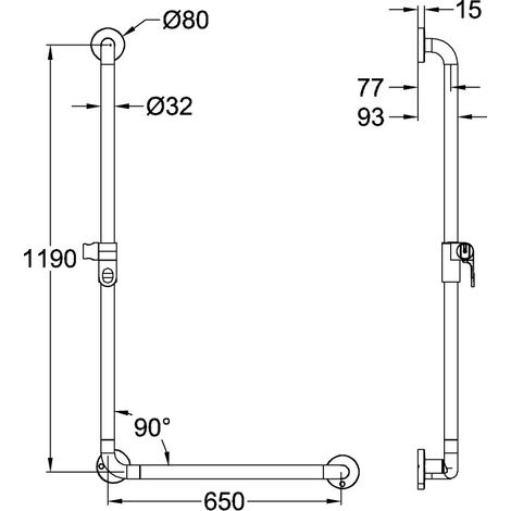 Villeroy & Boch 92172868 Poignée murale ViCare FONCTION 921728