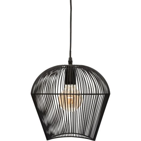 Sospensione a filo Jena in metallo nero D26cm - Atmosphera créateur d'intérieur (1/4)