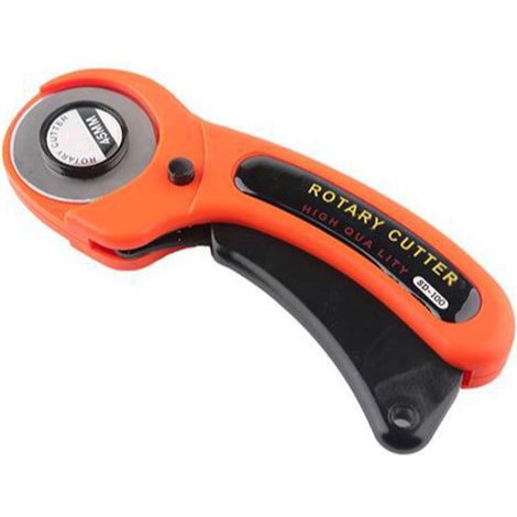 45-mm-Rollschneider mit Sicherheitsverriegelung für Stoff, Gummi und Leder – Scharfes Rollenmesser für Patchwork und Nähen