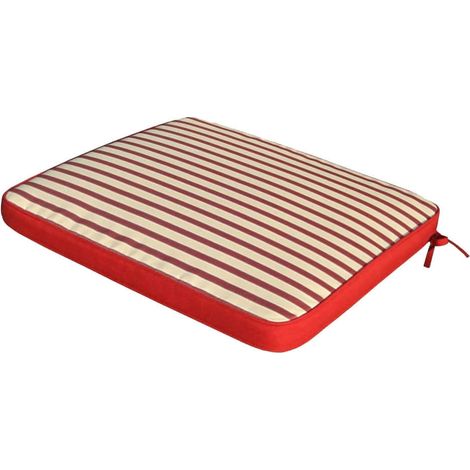 Cuscino quadrato in poliestere impermeabile e sfoderabile 40x40 cm per sedia - Red