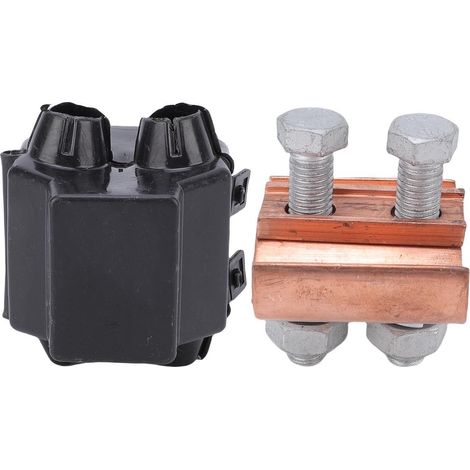 Pince à rainure parallèle en cuivre de type T, 2 boulons, fil avec étui de protection pour 50 à 240 mm² (1/5)