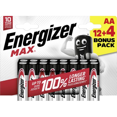 Energizer Max Mignon (AA)-Batterie Alkali-Mangan 1.5 V 16 St. (1/5)