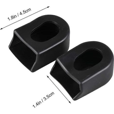 Ein Paar Kurbelarmschützer aus Gummi für Mountainbikes/Rennräder (schwarz) (1/5)
