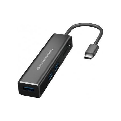 HUB 3.1 USB-C CONCEPTRONIC DONN08 3 PUERTOS USB 3.0 Y LECTOR TARJETAS SD / MICROSD (1/4)