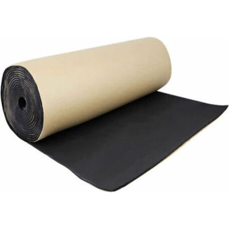Isolation phonique insonorisee de voiture insonorisant mousse acoustique anti-bruit coton auto-adhesif isolation thermique mousse insonorisant, 1 rouleau 100 cm 100 cm, 3 mm, modele : noir 14 (1/4)