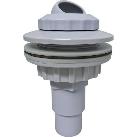 Raccord jet retour piscine hors-sol ABS blanc, rechange écrou adaptateur joint vinyle, installation simple (1/5)