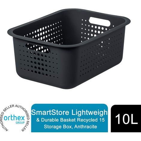 SmartStore Lightweight & Durable Basket Recycled 15 Storage Box,10L,Taupe