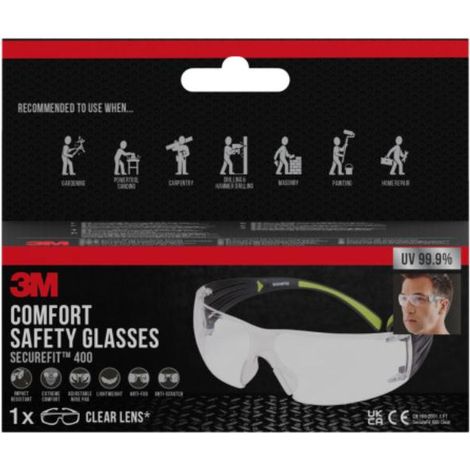 3M 3m gafa seguridad lente transparente sf400c-1 7100331525 , LENTE TRANSPARENTE. PACK 1 GAFA.PROTECCIÓN OCULAR.