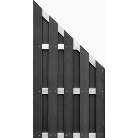 ELDENA-Serie-Ecke ANTHRAZIT 90x180/90 cm, WPC-Bretterzaun