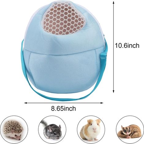 Sac à dos de transport pour animaux, sac de voyage portable, sac d'extérieur respirant, sac adhésif, convient aux petits animaux de compagnie, hérissons, hamsters, phalangers volants, chinchillas, coc (1/5)