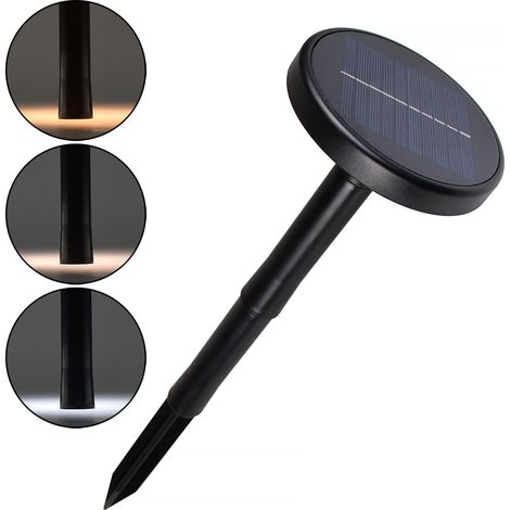FARETTO LED CCT CAMBIO 3 TONALITA' DI COLORE SOLARE DA GIARDINO CON PICCHETTO - RICARICABILE E IMPERMEABILE IP65 (1/5)