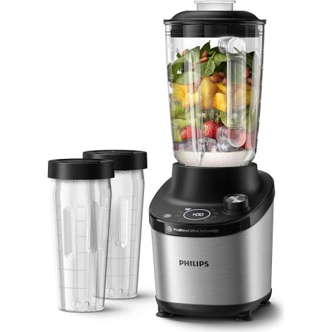 Philips Frullatore ad alta velocità Serie 7000-1500 watt, 2 litri, Tecnologia PowerBlend Ultra, Funzione di Pulitura Rapida, Ricette con HomeID App (HR3760/10) (1/5)