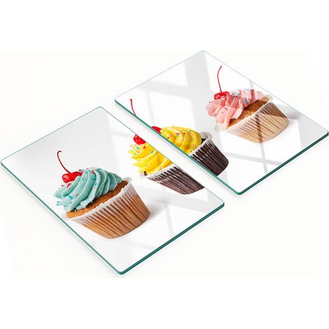 Bandejas de vidrio decorativas multifuncionales para magdalenas de cocina, 2x40x52 cm (1/5)