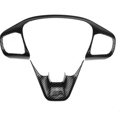 Steering Wheel Trim Frame Cover For Ford Fiesta 2018 2019 2020 MK8 Carbon (1/2)
