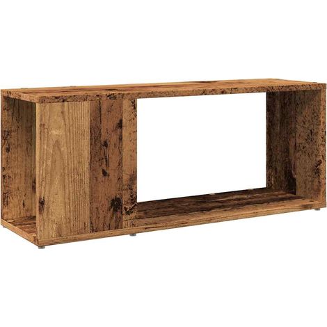 Meuble TV，Banc TV，Armoire TV vieux bois 80x24x32cm bois d'ingénierie CFW356847 (1/5)