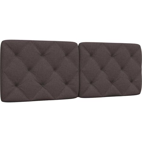 Coussin de tête de lit mural rembourré en tissu marron foncé pour matelas 140 cm (1/5)