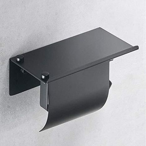 Porte-papier toilette en acier inoxydable,boîte à mouchoirs multifonctionnelle avec support pour téléphone portable, boîte de salle (1/5)