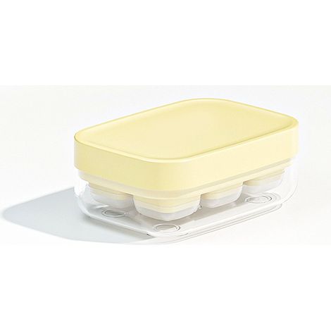 Bac à glaçons 6 compartiments avec couvercle, libération facile par pression, matériau alimentaire PET/PP, idéal pour whisky et cocktails (1/5)
