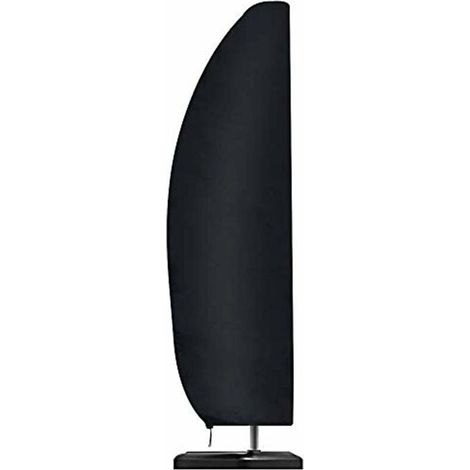 Parasol Cover, Waterproof, Windproof, Heavy Duty Rip Proof 210D Oxford Fabric Extra Large Cantilever Umbrella Cover with Zip (265 x 40/70 / 50 cm) - Black