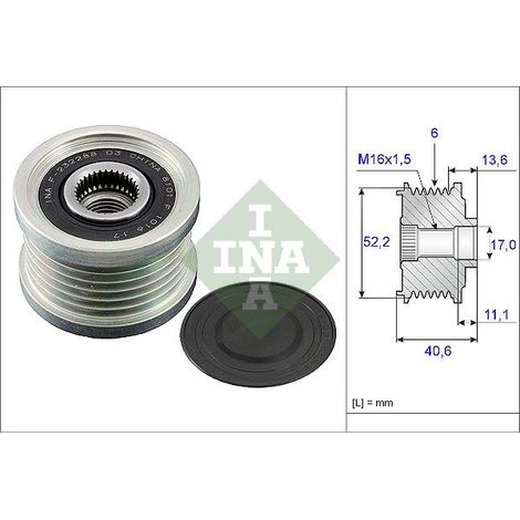 Poulie roue libre, alternateur Schaeffler INA 535 0044 10 NISSAN 23100-8J000