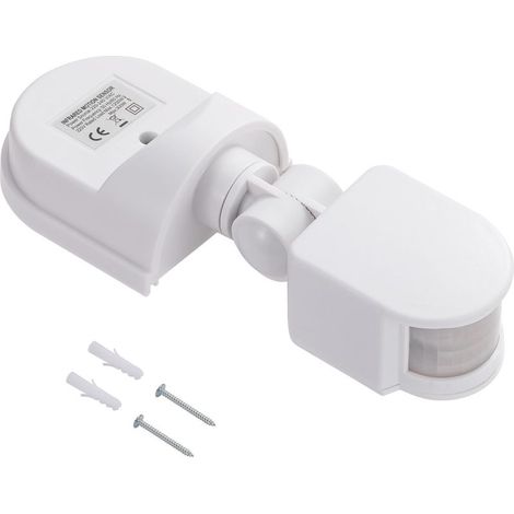CYRILL - 1 pezzo AC 220V-240V PIR Rilevatore di luce con sensore di movimento del corpo a infrarossi, interruttore della luce domestico impermeabile IP44 esterno con campo di rilevamento di 180° (1/4)