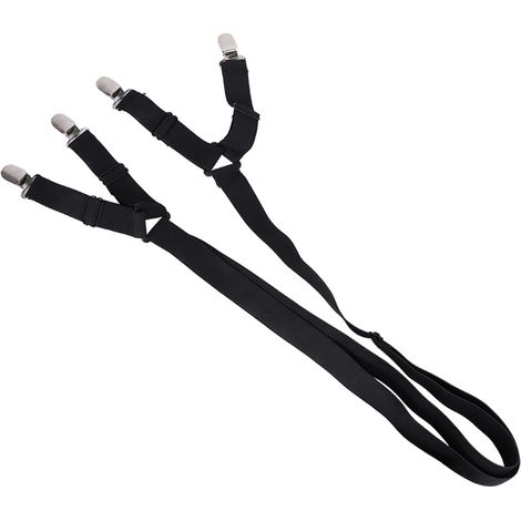 Lot de 2 attaches pour draps de lit, boucle de fixation antidérapante, sangles élastiques réglables (1/5)