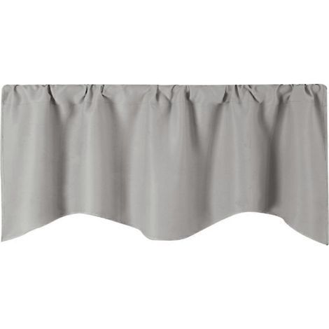 Rideau pare-soleil de haute précision, rideau court pour fenêtre, idéal pour la maison, l'hôtel ou le restaurant (gris clair)-13246CM-Light Grey (1/4)
