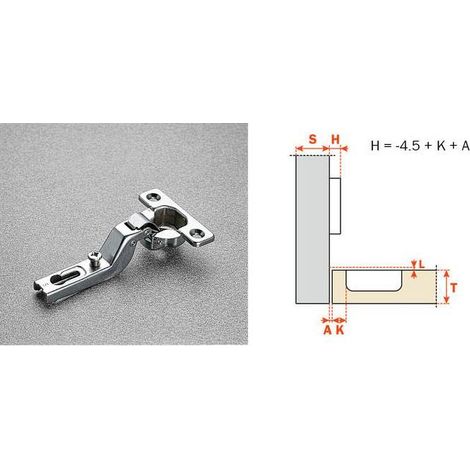 25 x SALICE CERNIERA MINI C6A7S99 COLLO MEDIO 9 94 GRADI
