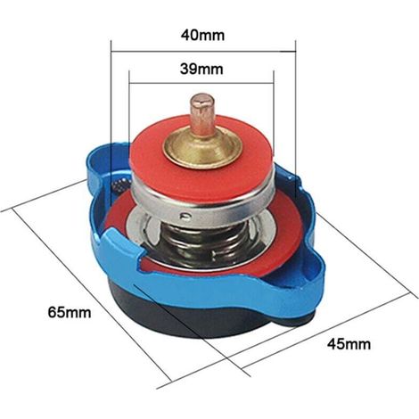 Zoternen Bouchon de radiateur thermostatique universel avec indicateur de température d'eau (1/4)