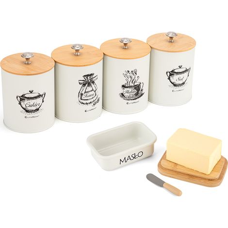 Set aus 4 Küchenbehältern und einer Butterdose E-6056 (1/5)