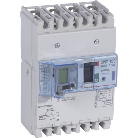 Interruttore differenziale magnetotermico DPX³ 160 4P 63A 50kA - LEG420153