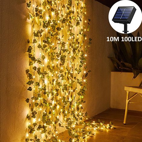 Guirlande De Lianes Artificielles - Guirlande Lumineuse Solaire À 50 LED - 5 M - Pour Décoration Intérieure Et Extérieure - 1 Pièce (1/5)