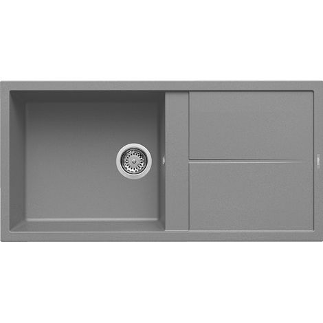 Lavello Elleci Incasso 1 vasca 100x50 Unico 480 Metaltek Grigio Titanium LMU48073
