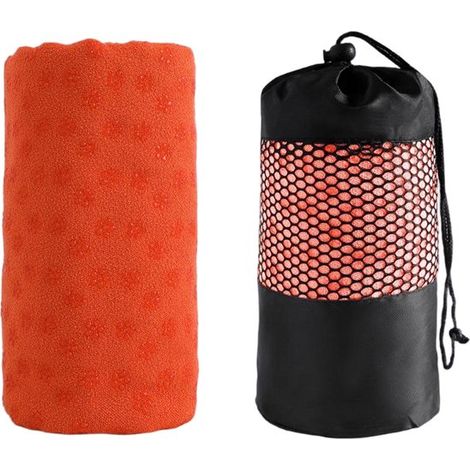 Yogahandtuch – Rutschfest – Für die meisten Yogamatten geeignet – Extra weich – Hellblau – 183 x 63 cm (1/5)