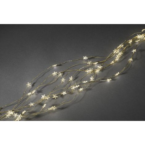 Konstsmide LED Sternenlametta gold 10 Stränge à 9 Dioden warmweiß (1/3)