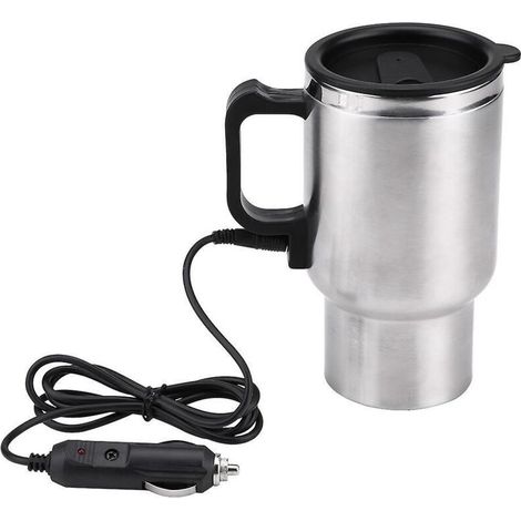 Tazza termica per auto – bollitore elettrico portatile 12V/24V, senza BPA, 350 ml, ideale per viaggi e ufficio