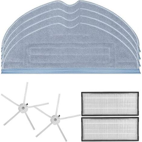 Accessoires pour aspirateurs robots Roborock S7, S7 Plus, S7+, S7 Max Ultra, T7S et T7S Plus : pièces détachées, notamment brosse principale, chiffons de nettoyage, filtre HEPA et brosse latérale. (1/5)