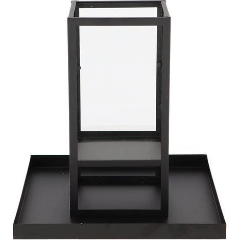 Lampe Tempête de Table S - Noir - 27 x 27 x H 27,5 cm - Livraison gratuite (1/5)