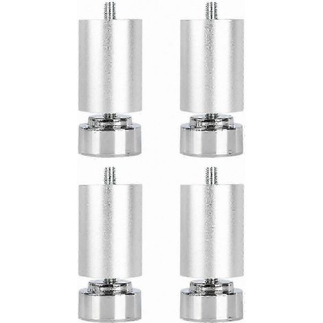 Pieds métalliques robustes et réglables, filetage M10, compatibles avec les supports de meubles - argent 12 cm (1/5)