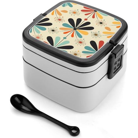 Sac à lunch moderne de style rétro pour adultes, avec cuillère (1/5)