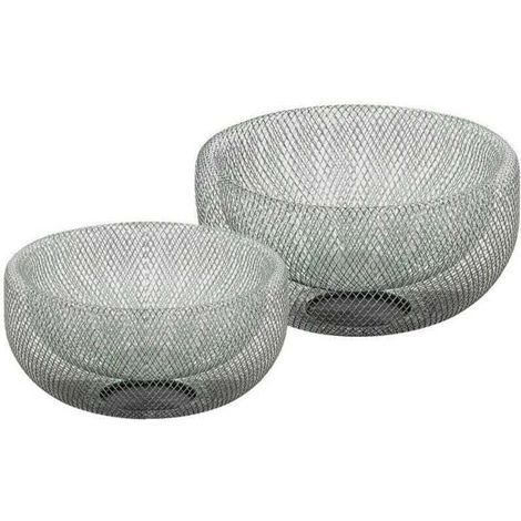 Set de 2 Corbeilles à Fruits Décoratives Design Argenté (1/4)