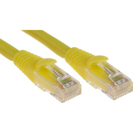 Câble cat 6 Avec connecteur / , U/UTP, gaine LSZH Jaune, 2m ( Prix pour 1 )