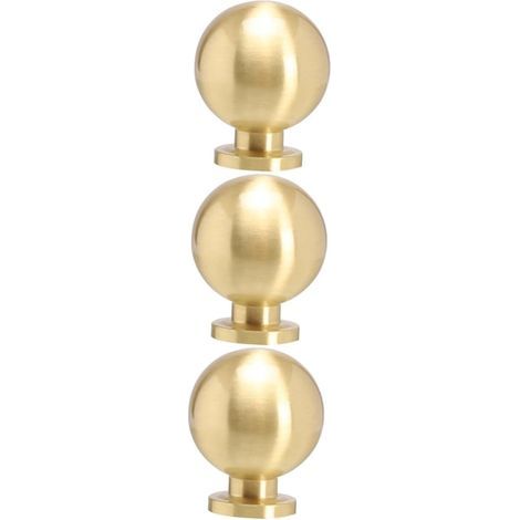 CCYKXA 3Pcs Ball Handle Kitchen Cabinet Knobs Decorative Cabinet Knobs Drawer Pulls Gold Decor Brass Knob Round Vanity Tray Cabinet Handles Knobs