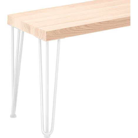 LAMO Manufaktur Sitzbank Flur Holzbank Bettbank 30x40x47 cm, Möbelfüße Creative Weiss / Roh, LSB-01-A-001-40-9016Cr