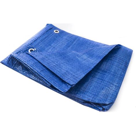 Bâche imperméable, résistante et polyvalente avec œillets, 3, 4, 6 m - 3 x 5 m - (1/2)